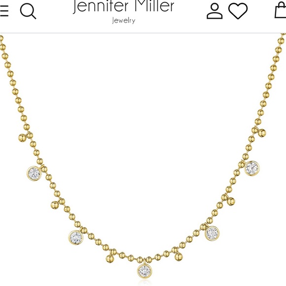 Jennifer Miller Bezel Ball Chain Necklace - Picture 3 of 3